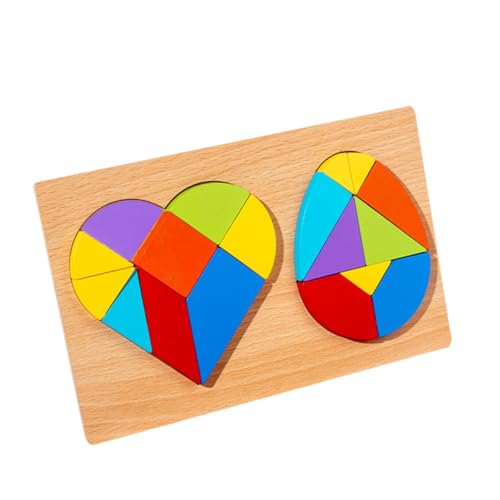 HEALSOPTHY Holz Puzzle Herz und Ei Form Tangram Lernspielzeug Pädagogisches Jigsaw Toy Interaktives Geometrisches Steckspielzeug für Vorschule und Kindergarten HEALSOPTHY Holz Puzzle Herz und Ei Form Tangram Lernspielzeug Pädagogisches Jigsaw Toy Interaktives Geometrisches Steckspielzeug für Vorschule und Kindergarten von HEALSOPTHY