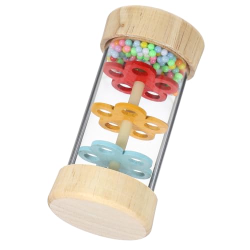 HEALSOPTHY Holz Regenmacher für Interaktives Musikinstrument mit Regengeräuschen Lernförderndes Orff Percussion Instrument für Vorschule und Tragbarer Regenstick mit Bunten Perlen von HEALSOPTHY