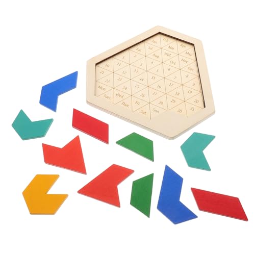 HEALSOPTHY Holz Sechseck Puzzle Lernspiel Montessori Tangram Gehirntrainer für Vorschule Familienzeit Kreativität Hand Auge koordination von HEALSOPTHY