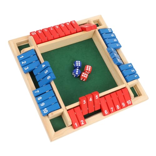 HEALSOPTHY Holz Würfelspiel Zahlen Brettspiel Lustiges Unterhaltungsspiel Partyspiel für Familie Freunde Interaktives Holzspiel für Zwei Spieler Partyspiel Zubehör von HEALSOPTHY