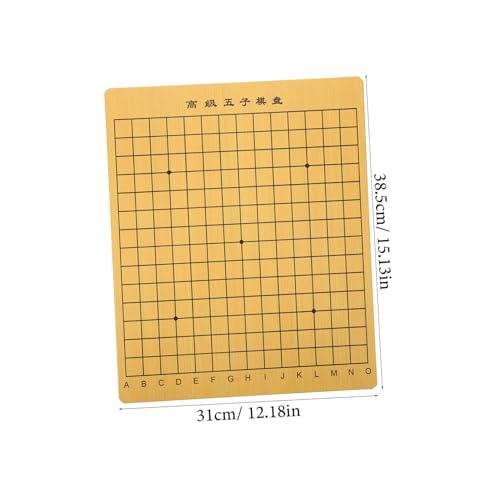 HEALSOPTHY Holz dual Schachbrett für Gobang und Chinesisches Schach Leicht Langlebig Tragbar Handfreundlich Multifunktional für Familienspiele und Partys Fördert Denkfähigkeit und Spielspaß von HEALSOPTHY