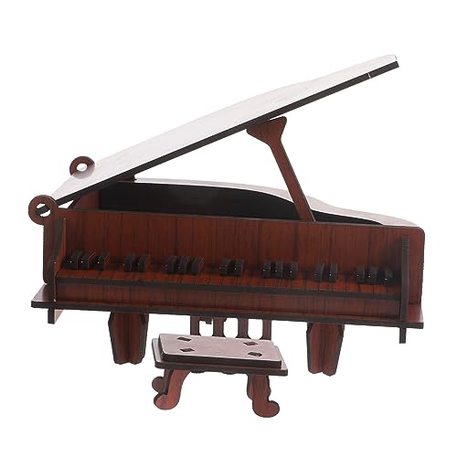HEALSOPTHY Holzpuzzle Klavier Modell DIY Bausatz für Erwachsene Pädagogisches Handgefertigtes Holzspielzeug Konzentration und Räumlichem Denken Dekorativ für Zuhause und Büro von HEALSOPTHY