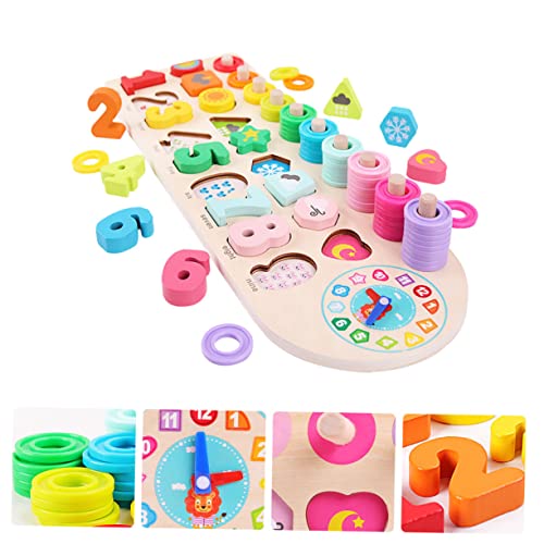 HEALSOPTHY Holzpuzzle Zahlen Lernspielzeug für Montessori Holzbausteine Frühe Bildung Spielerisch Einschulung von HEALSOPTHY