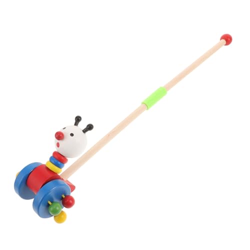 HEALSOPTHY Holzschiebewagen mit Handgriff Niedliches Tier Design Wiederverwendbarer Lauflernwagen Motorikförderndes Schiebespielzeug für Kleinkinder Jungen Mädchen Gehspielzeug von HEALSOPTHY