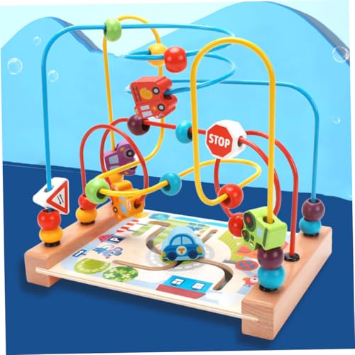 HEALSOPTHY Holzspielzeug Beaded Maze Lernspielzeug für Pädagogisch Ocean Beads Toy mit Verstärktem Boden Fördert Hand Auge koordination und Kreativität für Geburtstagsgeschenk und von HEALSOPTHY