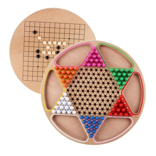HEALSOPTHY Holzspielzeug Chinesisches Brettspiel Gobang und Draughts Lernspiel für Familien Robustes Holzmaterial Fördert Logisches Denken und Hand Auge Koordination Vielseitiges von HEALSOPTHY