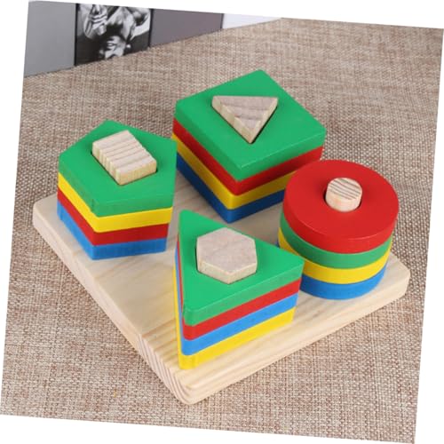 HEALSOPTHY Holzspielzeug Geometriebausteine Lernspielzeug Frühförderung Farbige Formblöcke Pädagogisches Motorikspielzeug Für Jungen Mädchen Ab Jahren von HEALSOPTHY