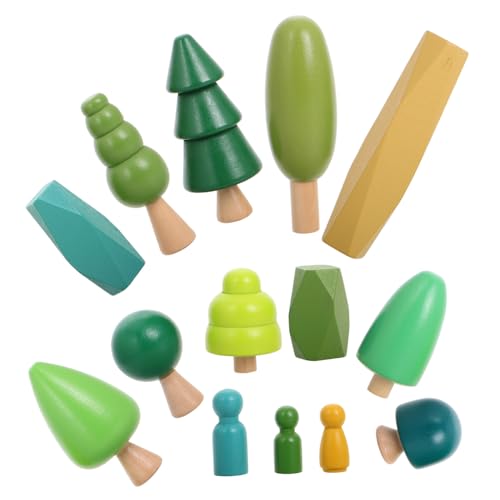 HEALSOPTHY Holzspielzeug Mini Waldbaum Sicheres Holz Kleines Baumspielzeug Abnutzungsfest Fördert und Hand Koordination Für Kleinkinder Eltern Spiel von HEALSOPTHY
