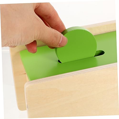 HEALSOPTHY Holzspielzeug Münzbox für Montessori Lernspielzeug Hand Auge Koordination Farben und Formenerkennung Pädagogisches Aktivitätsspielzeug für Kleinkinder von HEALSOPTHY