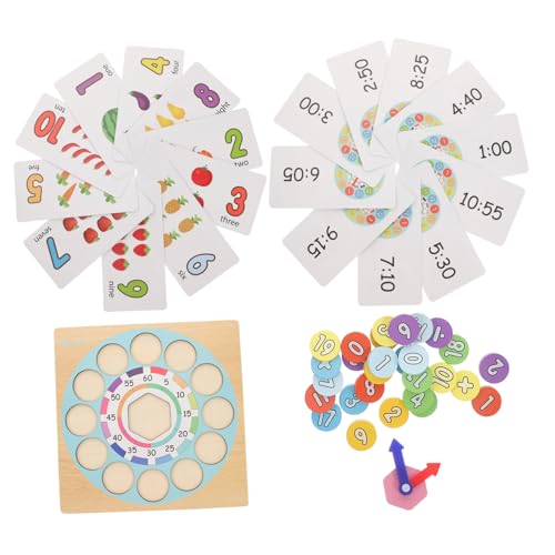 HEALSOPTHY Holzspielzeug Zahlenuhr Lernspielzeug für Kleinkinder Montessori Zahlenverständnis Fördert Vorstellungskraft und Mathematische Fähigkeiten Frühkindlichen von HEALSOPTHY