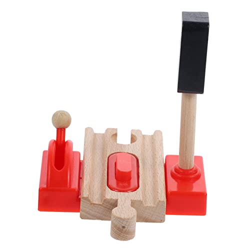 HEALSOPTHY Holzspielzeugzug Straßensperre Accessoire für Hölzerne Bahnmodell Straßensperre Langlebig und Sicher für Kreatives und Modelleisenbahnen von HEALSOPTHY