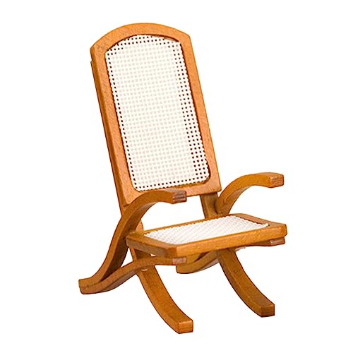 HEALSOPTHY Holzstuhl für Puppenhaus Retro Lounge Stuhl im Vintage Stil Deko Handgefertigt aus Hochwertigem Material Kreative Miniaturlandschaften HEALSOPTHY Holzstuhl für Puppenhaus Retro Lounge Stuhl im Vintage Stil Deko Handgefertigt aus Hochwertigem Material Kreative Miniaturlandschaften von HEALSOPTHY