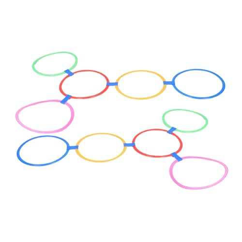 HEALSOPTHY Hopscotch Ringe Set Mittelgroß Teiliges Steckverbinderspiel für Sensorisches Training Koordination Balance Outdoor und Indoor Spielgeräte Jungen Mädchen von HEALSOPTHY