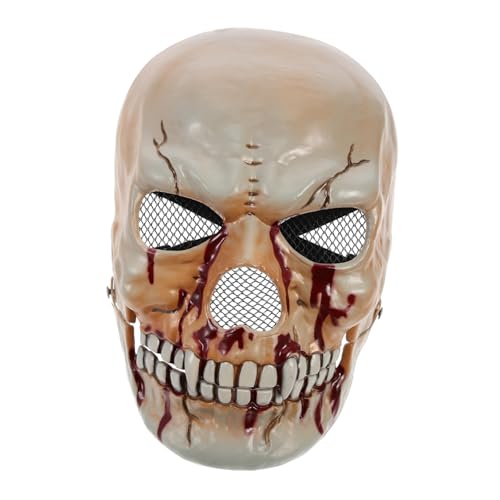 HEALSOPTHY Horror Halloween Maske Schädel Gesichtsdeko Beweglicher Mund Kunststoff Gruselig Party Cosplay Zubehör für Kostümfest HEALSOPTHY Horror Halloween Maske Schädel Gesichtsdeko Beweglicher Mund Kunststoff Gruselig Party Cosplay Zubehör für Kostümfest von HEALSOPTHY