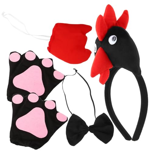 HEALSOPTHY Huhn Kostüm Set mit Stirnband Fliege und Niedliches Ostern Cosplay Zubehör für Jungen und Mädchen Attraktives Tierkostüm für Partys und Verkleidungen HEALSOPTHY Huhn Kostüm Set mit Stirnband Fliege und Niedliches Ostern Cosplay Zubehör für Jungen und Mädchen Attraktives Tierkostüm für Partys und Verkleidungen von HEALSOPTHY