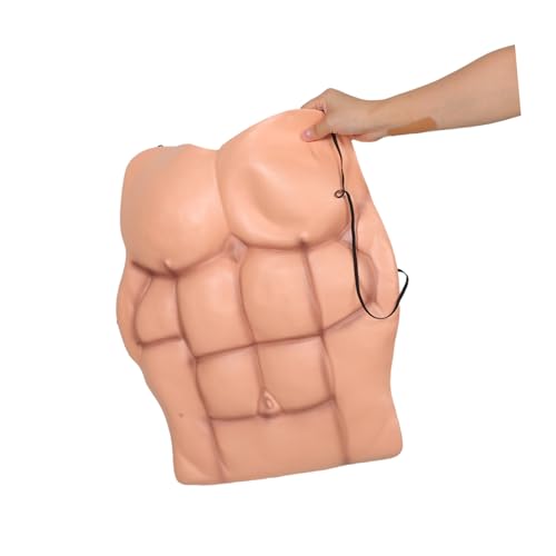 HEALSOPTHY Humorvolles Muscle Body Suit Kostüm mit Realistischem Fake Muskel Design Leichtes Atmungsaktives Cosplay Requisit für Halloween Fasching Rollenspiele und Schnelle Verkleidung von HEALSOPTHY