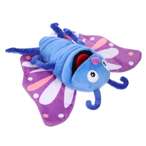 HEALSOPTHY Interaktive Schmetterlings Handpuppe aus Plüsch Beweglicher Mund Pädagogisches Rollenspiel für Fördert Kreativität und Kommunikation von HEALSOPTHY