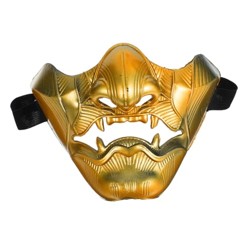 HEALSOPTHY Japanische Cosplay Maske Hannya Halbgesichtsmaske Samurai Style für Party Theater Aufführungen Robustes Material Komfortabel Tragbar Dekorative Maske mit Traditionellem Japanischem HEALSOPTHY Japanische Cosplay Maske Hannya Halbgesichtsmaske Samurai Style für Party Theater Aufführungen Robustes Material Komfortabel Tragbar Dekorative Maske mit Traditionellem Japanischem von HEALSOPTHY