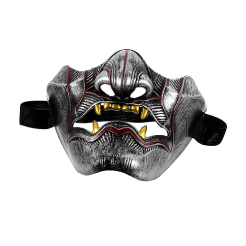 HEALSOPTHY Japanische Hannya Maske Cosplay Halloween Party Maske aus Robustem Atmungsaktiv und Langlebig Authentisches Japanisches Theater Design für Bühnenauftritte und Kostüme und von HEALSOPTHY