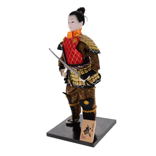 HEALSOPTHY Japanische Samurai Ninja Puppe Dekofigur Handgefertigt Japanische Tischdekoration Samurai Doll Geschenkidee von HEALSOPTHY