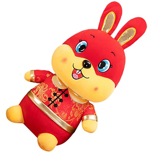 HEALSOPTHY Kaninchen Stofftier Desktop-Kaninchenpuppe Tierkreis-Hase-Puppen Hasen Kuscheltier hasenkuscheltiere Plüsch-Kaninchen-Puppe Cartoon-Puppe Baumwoll- und Plüschmaterialien von HEALSOPTHY