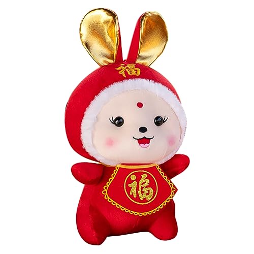 HEALSOPTHY Kaninchenpuppe Kaninchen zu Hause Hase Plüschpuppe Plüschtiere Hasen Kuscheltier Kaninchen Figur Rabbit Toys geschmeidige Hasenpuppe Häschen-Puppenverzierung PP Baumwolle rot von HEALSOPTHY