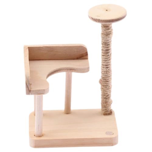 HEALSOPTHY Katzen Klettergerüst aus Holz Dekoration für Puppenhaus Stabil und Robust für DIY Hausbedarf Kreatives und Stilvolle Einrichtung von HEALSOPTHY