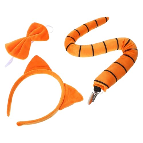 HEALSOPTHY Katzenkostüm Set Verstellbares Katzenohren Haarreif und Katzenschwanz Zubehör für Mädchen Halloween Fasching Rollenspiel Kostüm Tierkostüm Zubehör von HEALSOPTHY