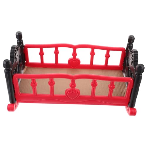 HEALSOPTHY Kinderspielzeug puppenmöbel Puppenbett Miniaturmöbel Spielzeugbett Kinderzimmer-Dekoration Kinderpuppen-Krippenspielzeug Minibett für Puppe Hausspielzeug Plastik rot HEALSOPTHY Kinderspielzeug puppenmöbel Puppenbett Miniaturmöbel Spielzeugbett Kinderzimmer-Dekoration Kinderpuppen-Krippenspielzeug Minibett für Puppe Hausspielzeug Plastik rot von HEALSOPTHY