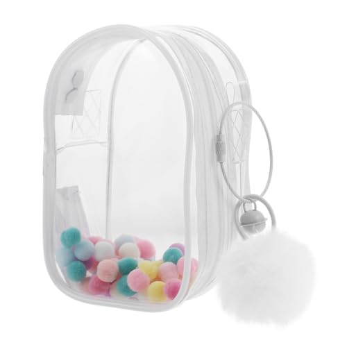 HEALSOPTHY Klarer PVC Puppentasche mit Pompons Schutz gegen Kratzer und Staub Tragbar und Leicht zu Reinigen Transparente Aufbewahrungstasche für Mini Puppen für Unterwegs und Reisen HEALSOPTHY Klarer PVC Puppentasche mit Pompons Schutz gegen Kratzer und Staub Tragbar und Leicht zu Reinigen Transparente Aufbewahrungstasche für Mini Puppen für Unterwegs und Reisen von HEALSOPTHY