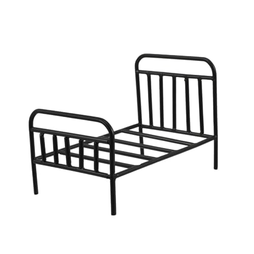 HEALSOPTHY Miniatur-bettgestell Aus Metall Für Puppenhaus-Dekoration – Blumentopfhalter Schlafzimmer-Set-Accessoire Vintage-Stil von HEALSOPTHY