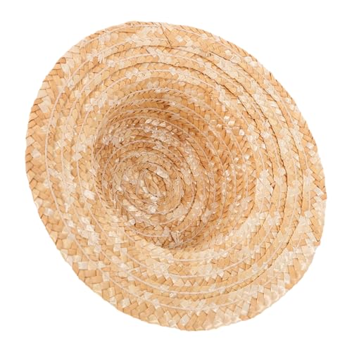 HEALSOPTHY Kleiner Geflochtener Strohhut Für Puppen Mini Rundhut Für DIY Dekoration Höhe Für Kreative Bastelprojekte Und Puppenoutfits von HEALSOPTHY
