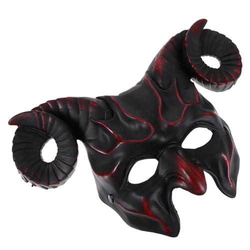 HEALSOPTHY Kreative Teufelshorn Maske für Halloween Leichte Dekorative Kostümaske aus Robustem für Partys und Cosplay für Schaurige Anlässe von HEALSOPTHY