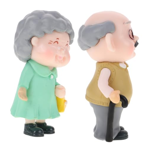 HEALSOPTHY Kreative Tortenfigur Alte Ehepaar Tortendeko Cartoon Adornment Stabile Kuchenverzierung Geschenkidee für Großeltern Desktop Dekoration von HEALSOPTHY