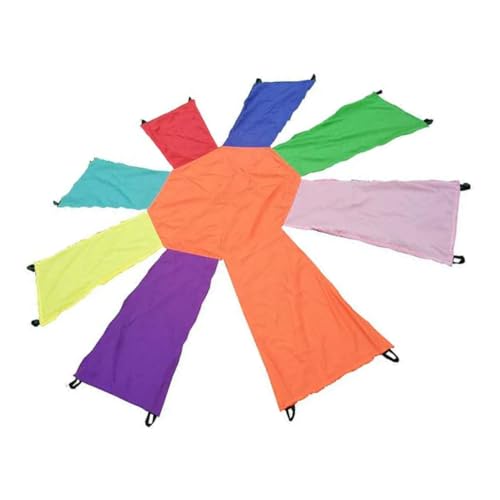 HEALSOPTHY Kreativer Regenbogen Schirm Koordinationsspielzeug für Outdoor Trainingsspiel Teamwork und Körperlicher Entwicklung Trainingsgerät von HEALSOPTHY
