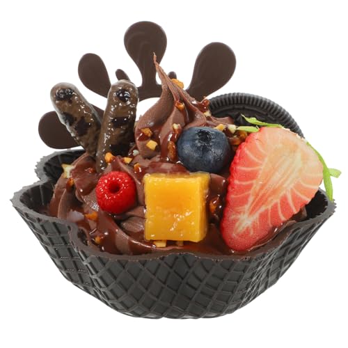 HEALSOPTHY Künstliches Eiscreme Modell für Fotografie Realistisches Dessert Display Simulierte Eistüte Deko für Hochzeiten Partys und Zuhause von HEALSOPTHY
