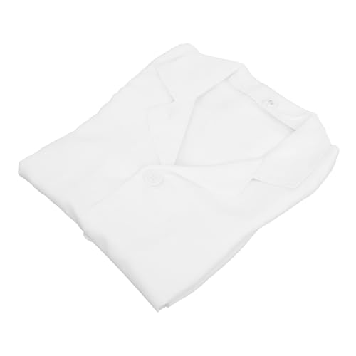 HEALSOPTHY Laborkittel Weiß Langarm Polyester Atmungsaktiv Maschinenwaschbar Für Rollenspiele Schulprojekte Jungen Mädchen Arzt Kostüm Wissenschaftler Zubehör von HEALSOPTHY