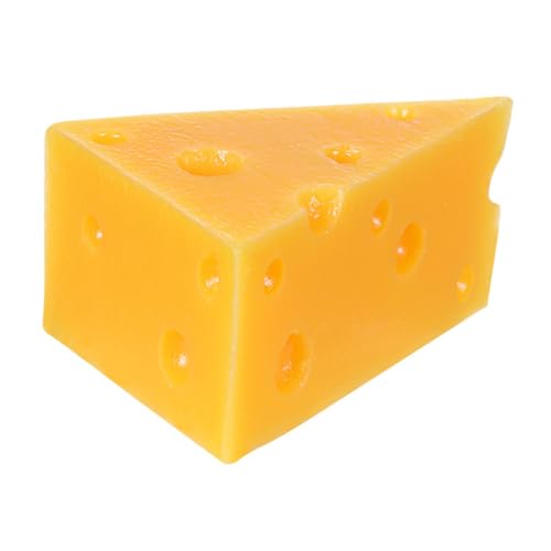 HEALSOPTHY Lebensechtes Käsemodell aus Resin Großes Dreieckiges Fake Cheese Prop Langlebige Küchendekoration und DIY Bastelobjekt Vielseitig für Fotografie Gastronomie und Heimdeko von HEALSOPTHY