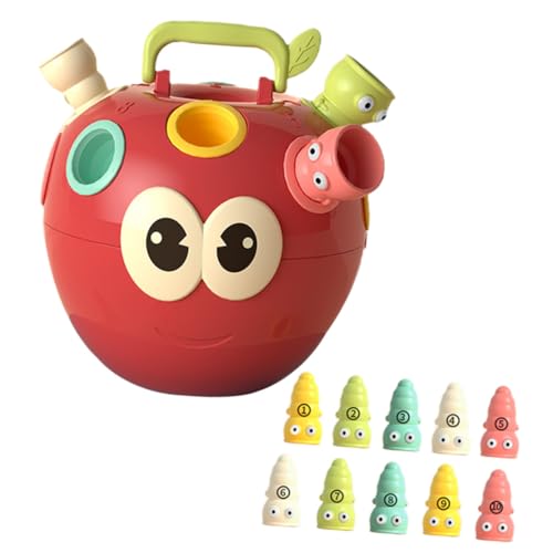 HEALSOPTHY Lernspielzeug Apple Worm Farb und Zahlenspiel Apfel Bunte Würmer Puzzle Auge Hand Koordination Vorschule von HEALSOPTHY