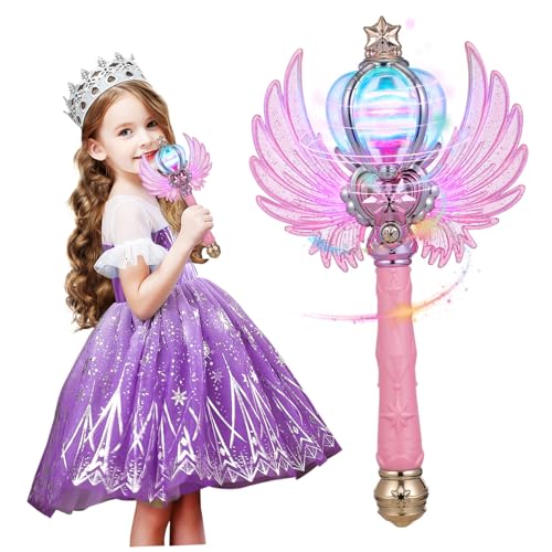 HEALSOPTHY Leuchtende Prinzessin Zauberstab mit Licht und Musik Handlich mit Flügel Design Glühendes für Mädchen für Geburtstagsfeiern Rollenspiele und Cosplay ohne Batterien HEALSOPTHY Leuchtende Prinzessin Zauberstab mit Licht und Musik Handlich mit Flügel Design Glühendes für Mädchen für Geburtstagsfeiern Rollenspiele und Cosplay ohne Batterien von HEALSOPTHY