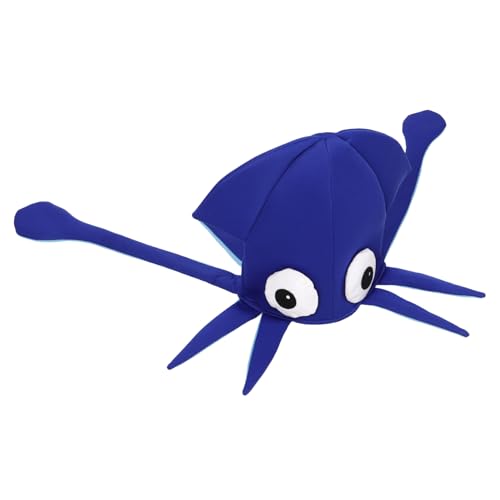 HEALSOPTHY Lustiger Octopus Hut aus Weichem Samt Farben Leichte Party Kopfbedeckung Bequemer Cosplay Hut für Halloween Weihnachten Karneval und Fotorequisiten für Erwachsene von HEALSOPTHY