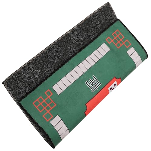 HEALSOPTHY Mahjong Tischmatte rutschfest Schalldämpfend Chinesisches Design Gepolstert Quadratisch Vielseitige Spieltisch unterlage für Mahjong Domino Poker Wohnzimmer Büro von HEALSOPTHY