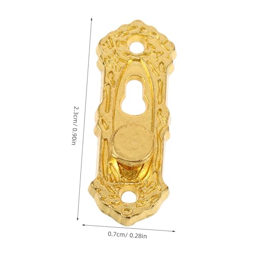HEALSOPTHY Maßstab Miniatur Puppenhaus Türschloss Set aus Metall mit Schlüssel Detailreiche DIY Mini Türbeschläge für Tiny House Dekoration Präzise Gefertigt Stilvolle Puppenhaus Zubehör von HEALSOPTHY