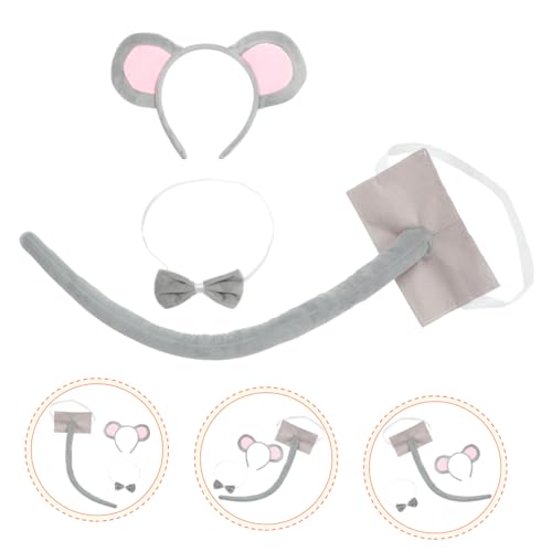 HEALSOPTHY Maus Kostüm Set mit Weichem Filzschwanz Tierohren Haarreif und Schleife Dekoratives Cosplay Zubehör für Damen für Fasching Halloween Karneval und Geburtstagsfeiern HEALSOPTHY Maus Kostüm Set mit Weichem Filzschwanz Tierohren Haarreif und Schleife Dekoratives Cosplay Zubehör für Damen für Fasching Halloween Karneval und Geburtstagsfeiern von HEALSOPTHY
