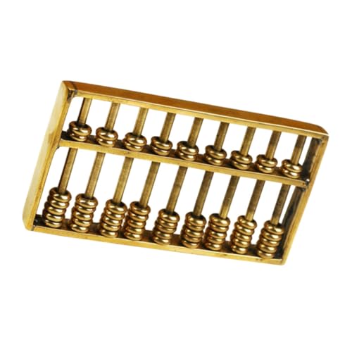 HEALSOPTHY Messing Miniatur Figur Ornament Dekoratives Zählbrett Kunsthandwerk für Wohn und Bürodekoration Antikes Design Pädagogische Zählhilfe Langlebige Metallverarbeitung von HEALSOPTHY