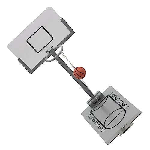 HEALSOPTHY Mini Basketballkorb Desktop Basketballspielzeug Metallstruktur Tragbares Schießspiel Stressabbau für Büro Erwachsene von HEALSOPTHY