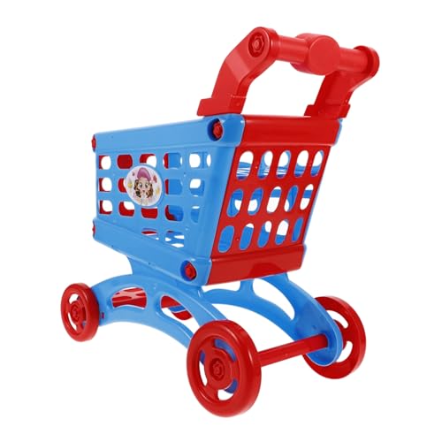 HEALSOPTHY Mini Einkaufswagen für Kleinkinder mit Leicht zu Schiebendem Griff Lebensnahes Design Robuste Kunststoffausführung Fördert Feinmotorik und Koordination für Rollenspiele im von HEALSOPTHY
