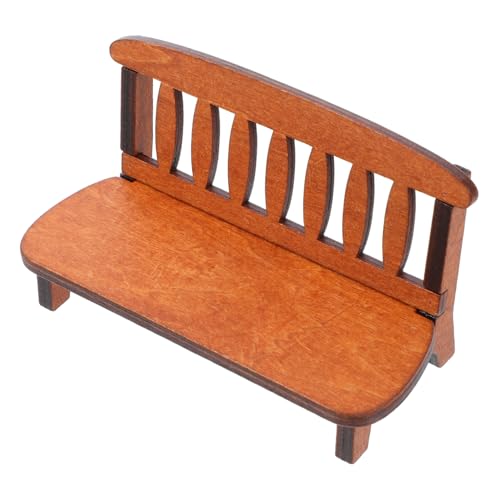 HEALSOPTHY Mini Holz Settee Modell Kreatives Vintage Foto für Puppenhaus Dekoration Braun Charmantes Holzstuhl Ornament für Zuhause und Büro HEALSOPTHY Mini Holz Settee Modell Kreatives Vintage Foto für Puppenhaus Dekoration Braun Charmantes Holzstuhl Ornament für Zuhause und Büro von HEALSOPTHY