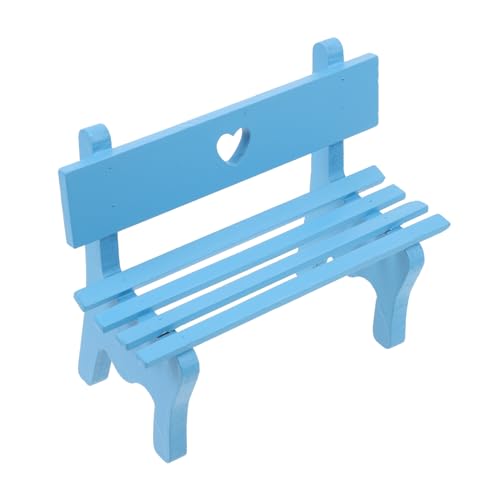 HEALSOPTHY Mini Holzstuhl Deko für Puppenhaus Realistisches Design Miniaturbank für DIY Szenen und Wohnkultur Holzmaterial mit Zarter Verarbeitung von HEALSOPTHY