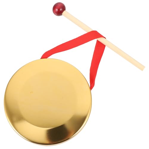 HEALSOPTHY Mini Kupfer Handgong mit Aufhängeseil Lauter Klang für Schulfestival Party Sportveranstaltungen Fördert Koordination Tragbares Percussion Instrument von HEALSOPTHY